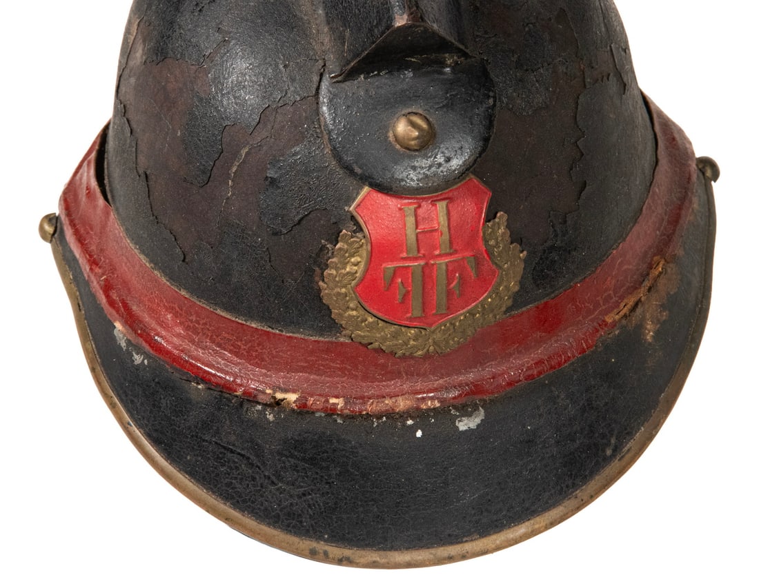 (3) 19TH C. FIREFIGHTER'S HELMETS - 3