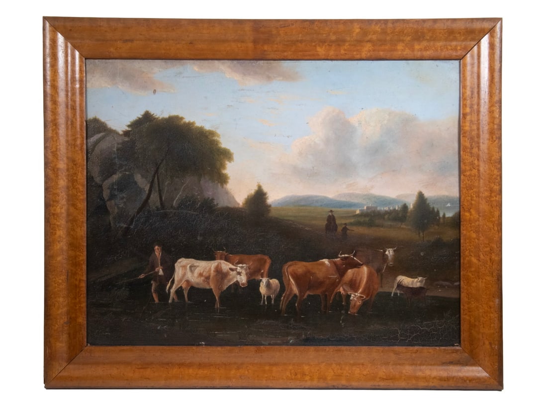EARLY 19TH C. NEW ENGLAND PASTORAL SCENE (1 of 5)