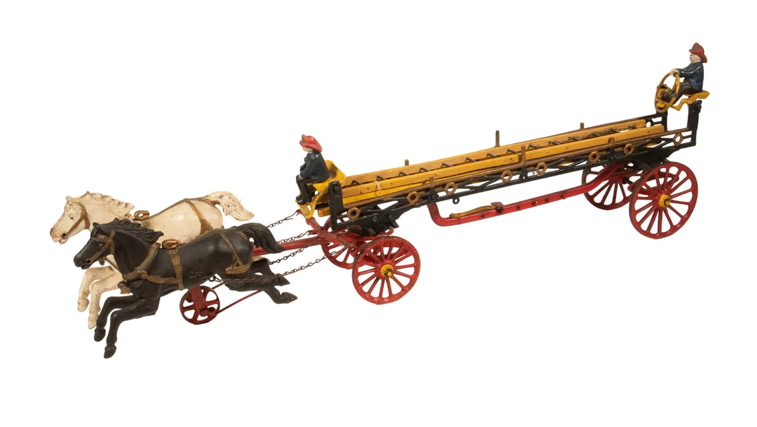 IVES PHOENIX HORSE DRAWN HOOK & LADDER WAGON (1 of 3)