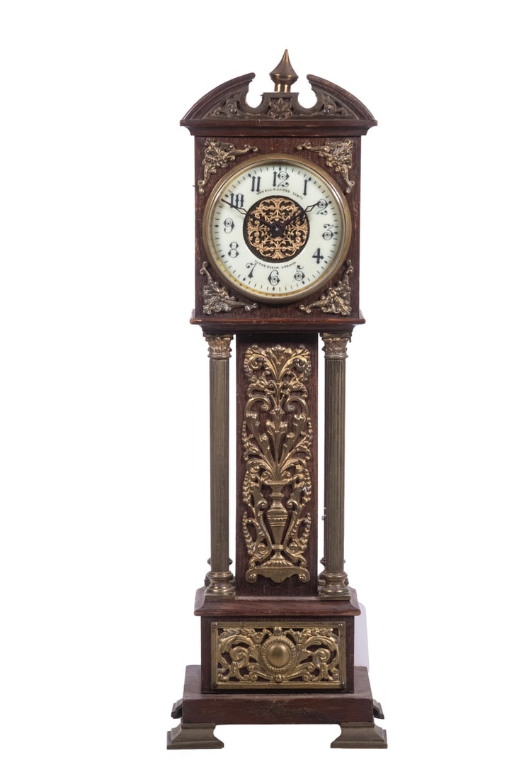 HOWELL & JAMES ENGLISH MINIATURE TALL CASE CLOCK (1 of 4)