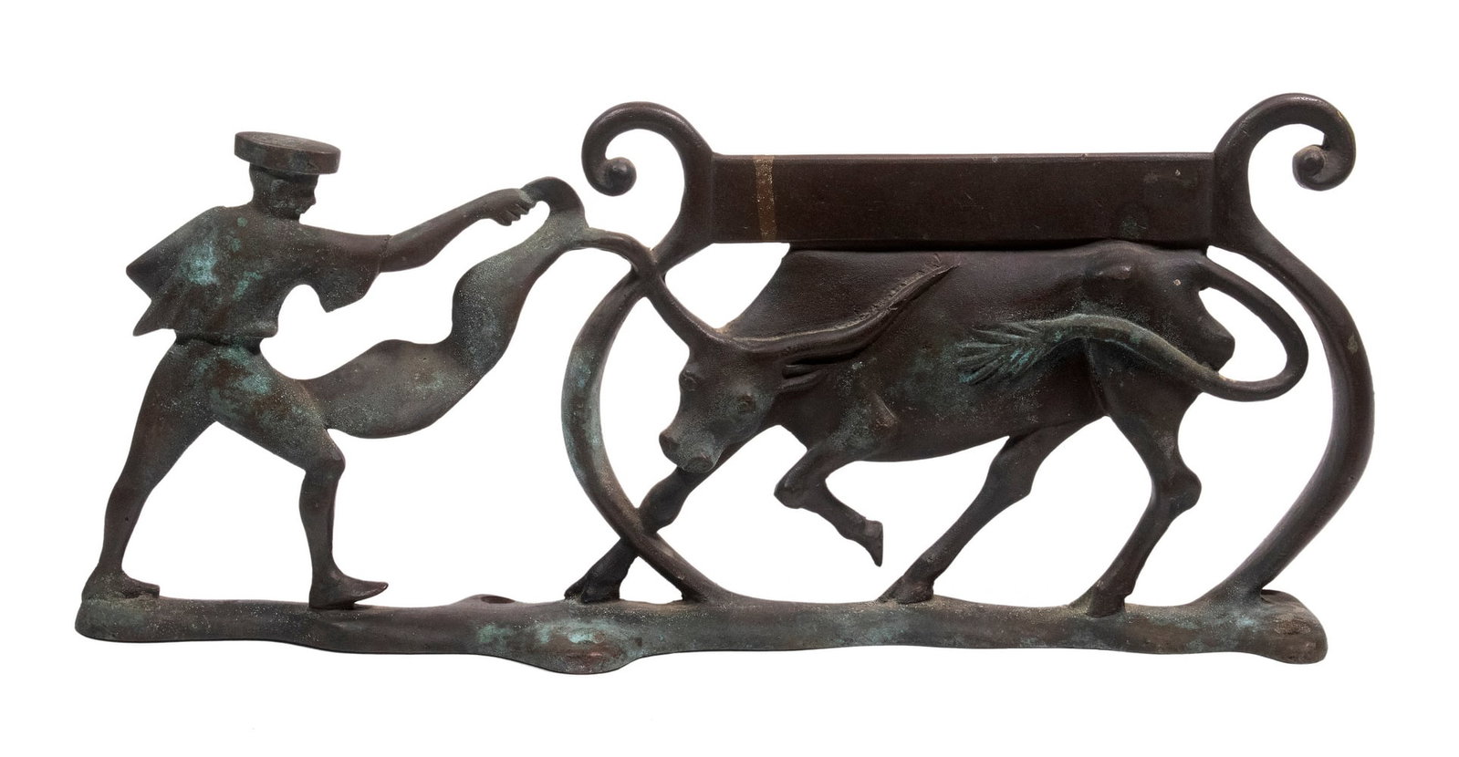 BRONZE MATADOR & BULL BOOTSCRAPER (1 of 2)