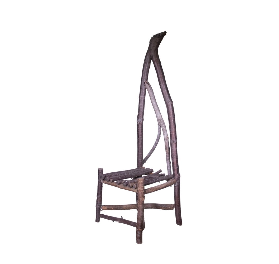 LARGE ADIRONDACK LOG SIDE CHAIR (1 of 3)