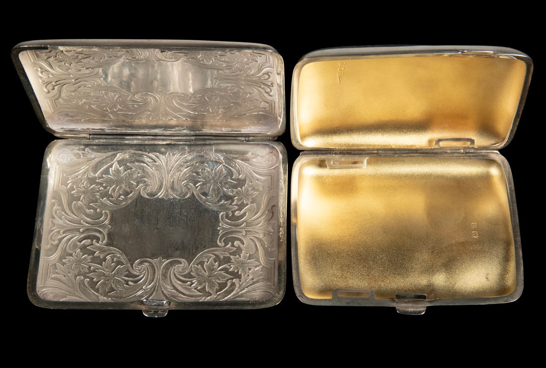 (2) STERLING SILVER CIGARETTE CASES - 2