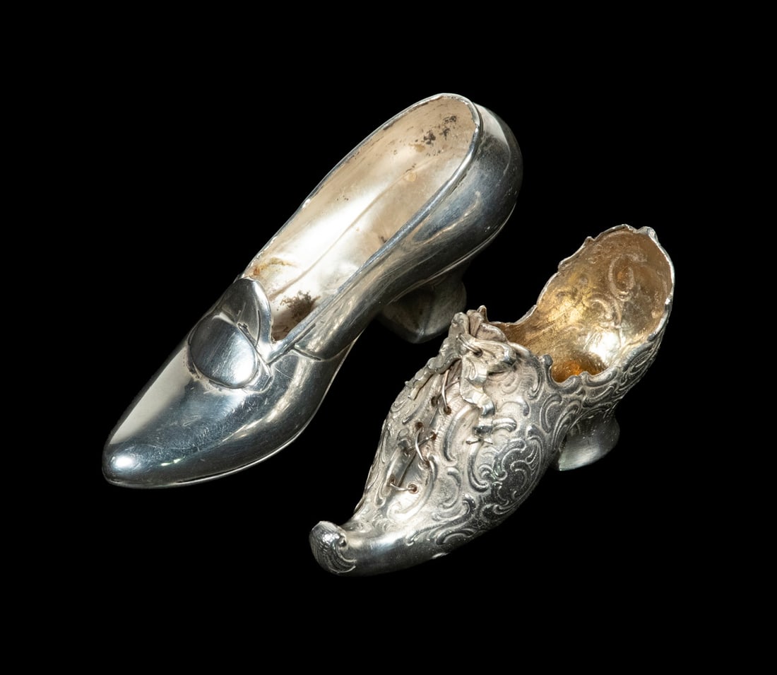 (2) MINIATURE SILVER SHOES (1 of 3)