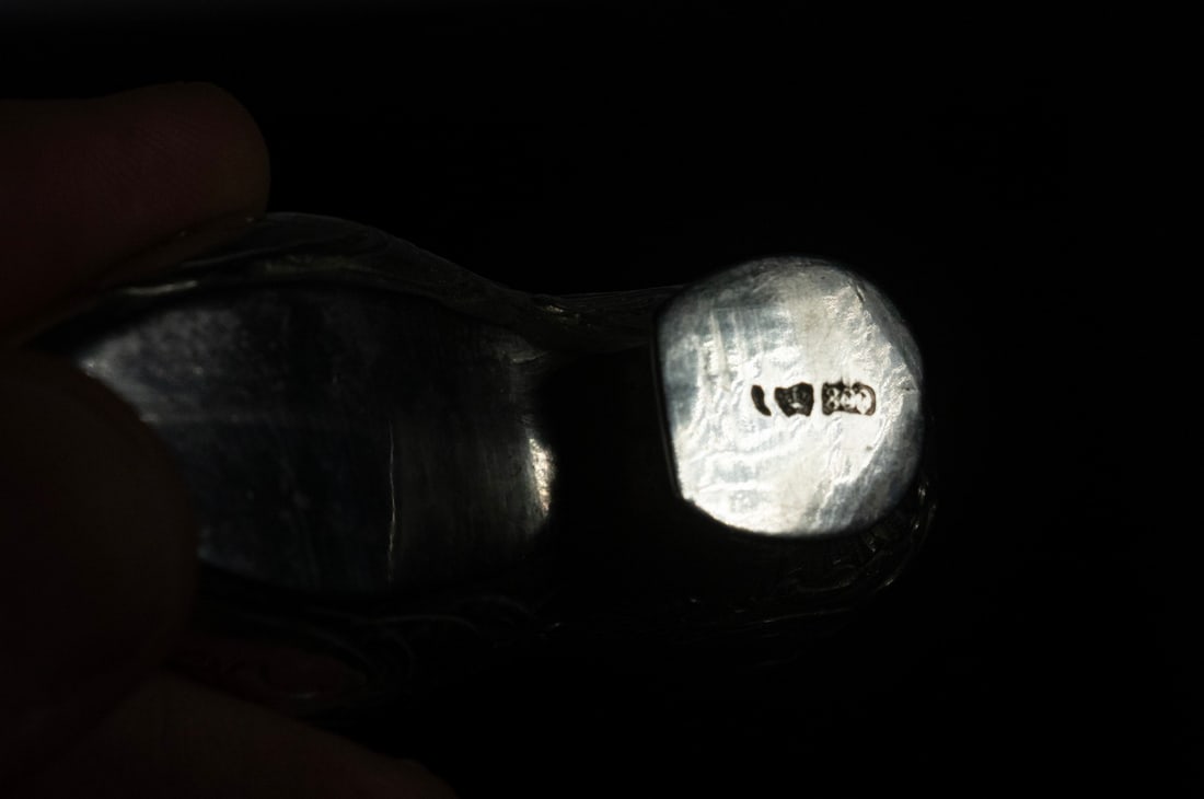 (2) MINIATURE SILVER SHOES - 2