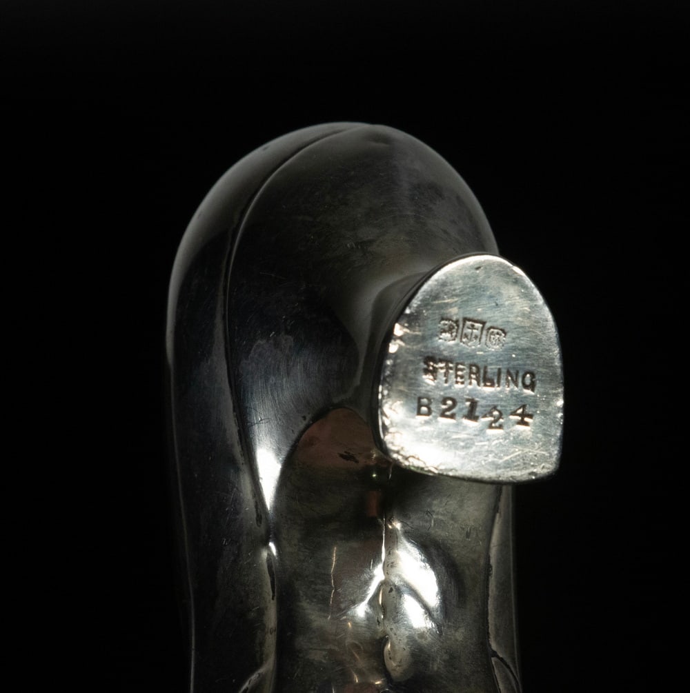 (2) MINIATURE SILVER SHOES - 3