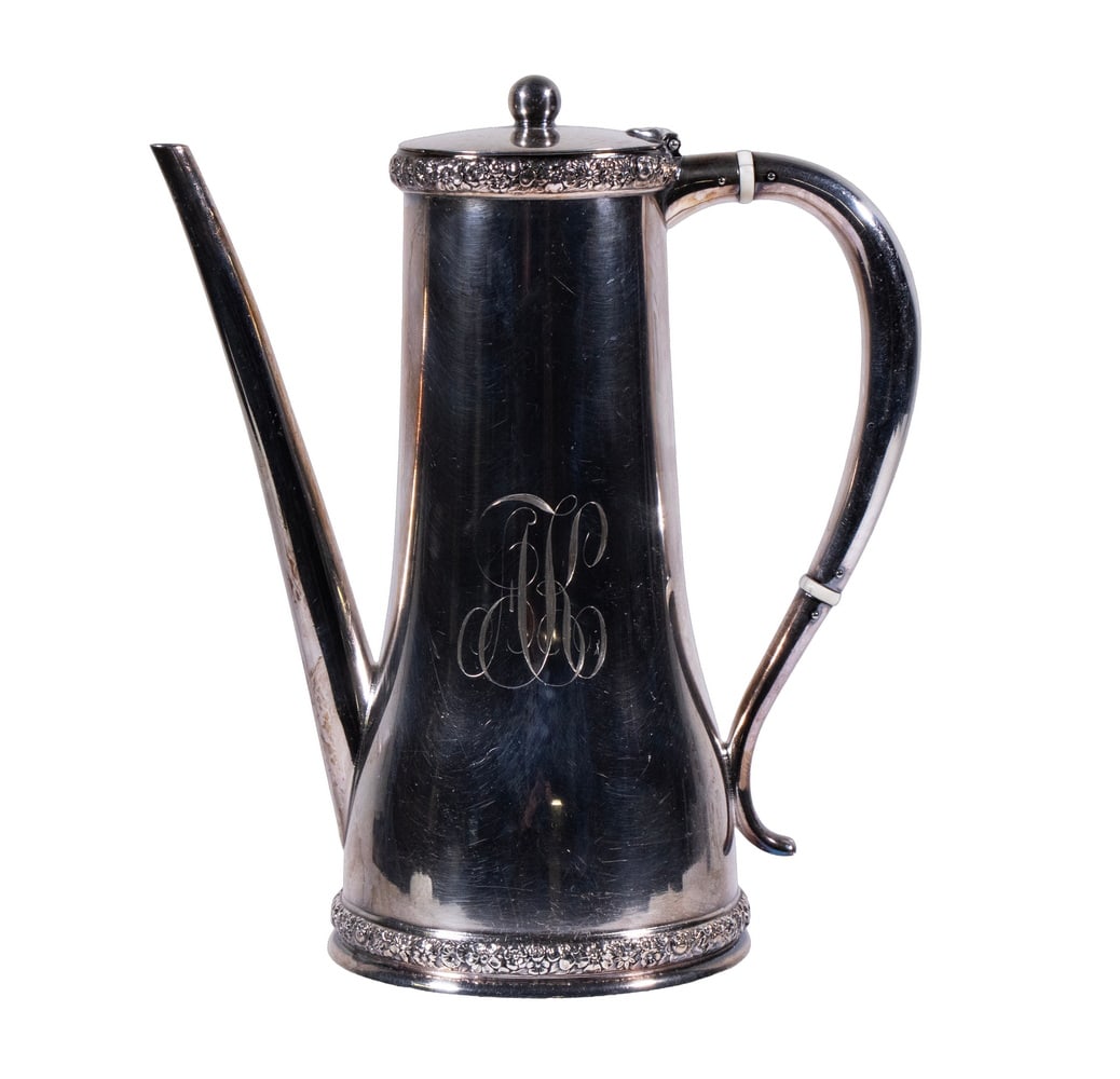 TIFFANY & CO. SILVER SOLDERED COFFEE POT (1 of 3)
