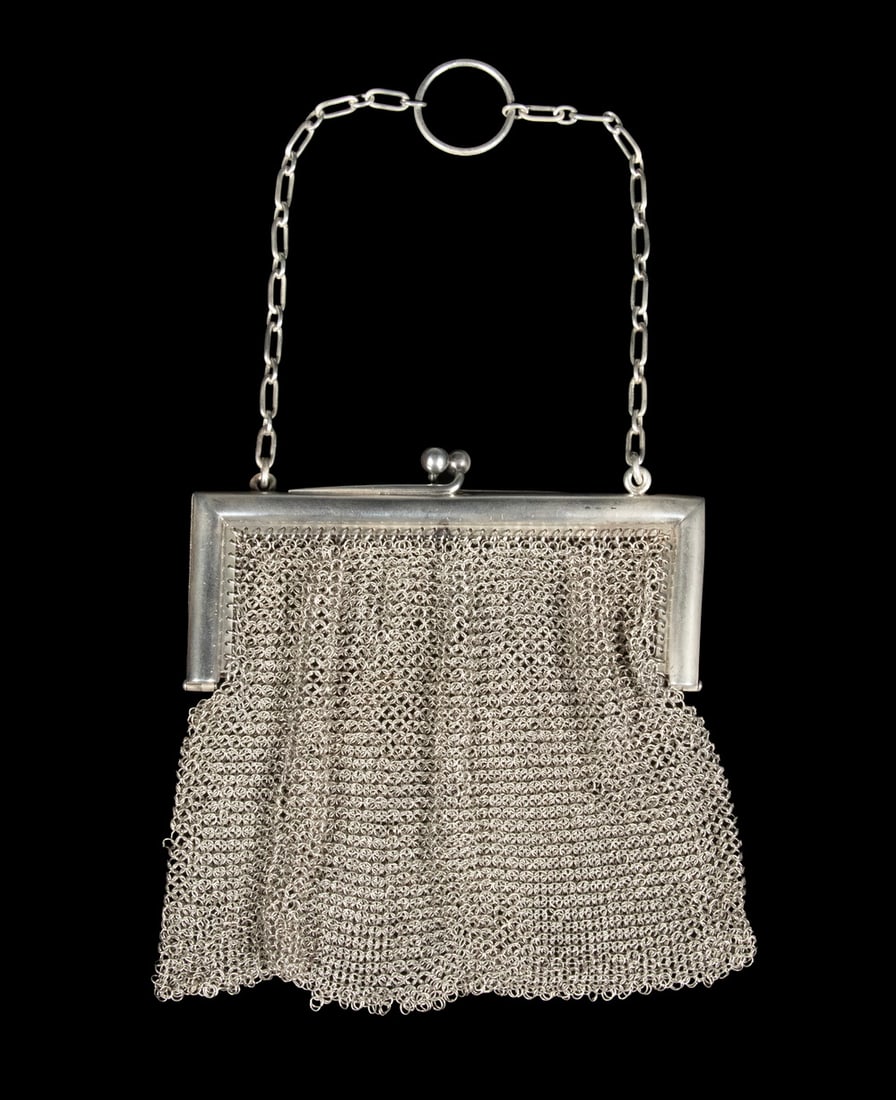STERLING SILVER MESH PURSE (1 of 2)