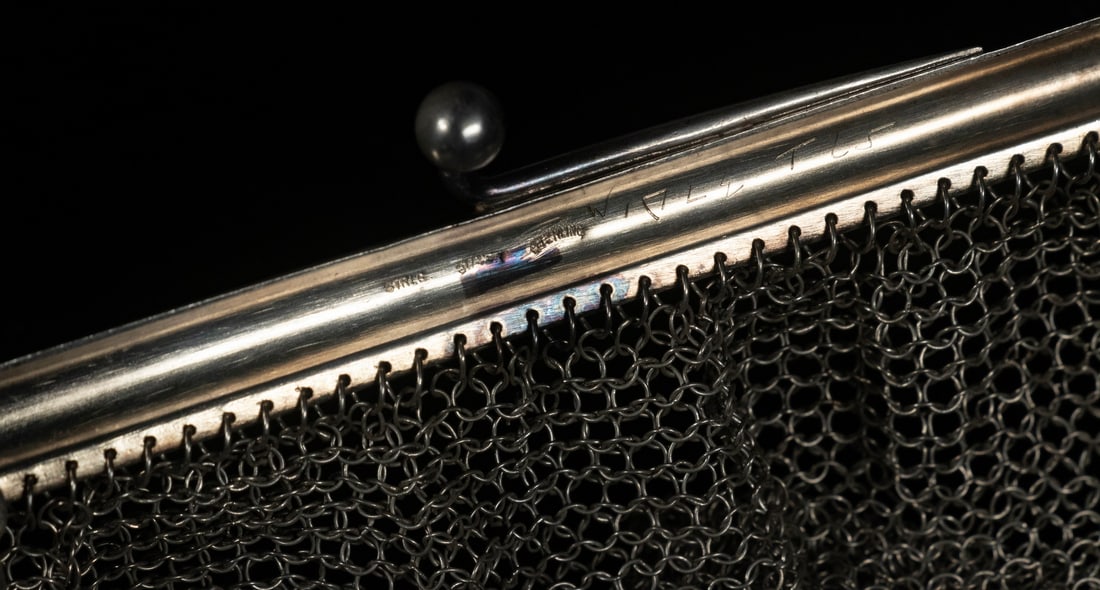 STERLING SILVER MESH PURSE - 2