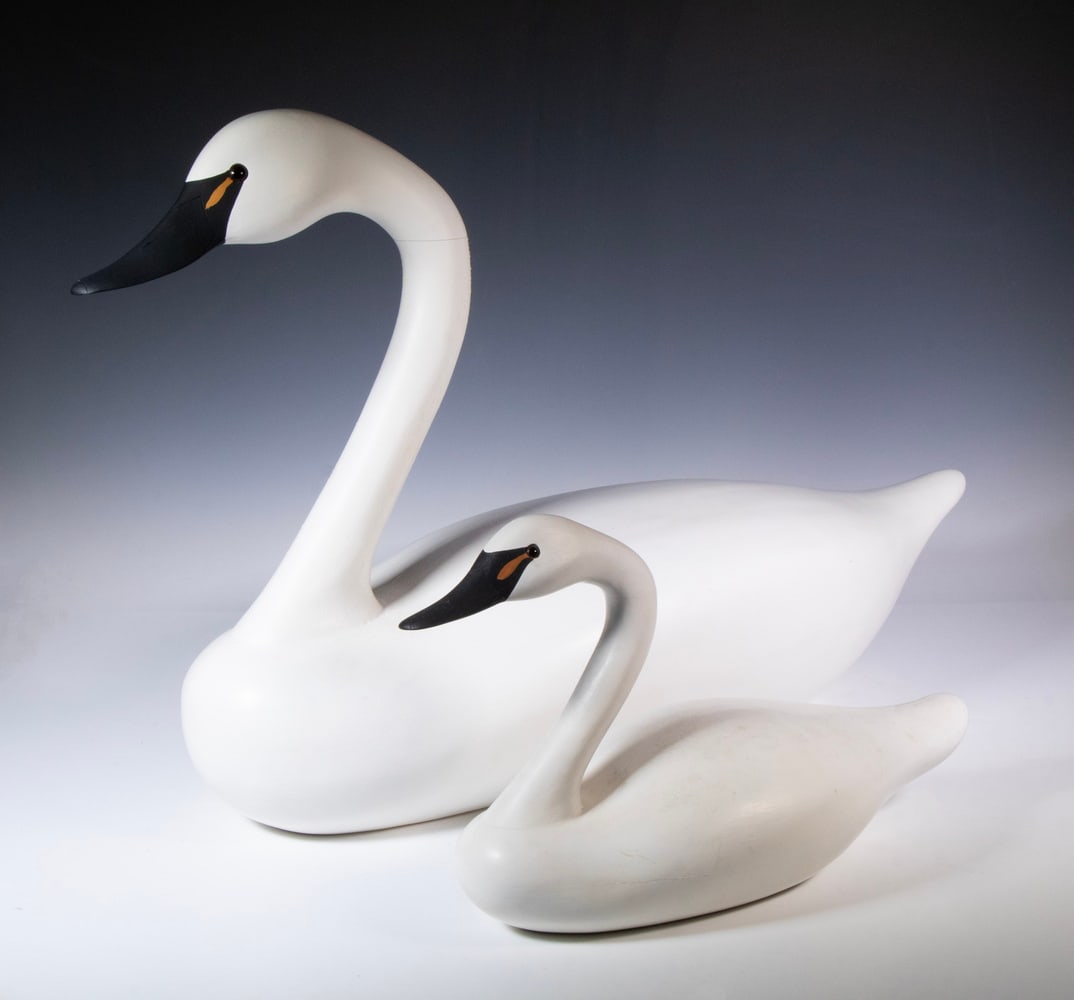 (2) SWAN DECOYS BY CHARLES B. BIRDSALL (1 of 4)