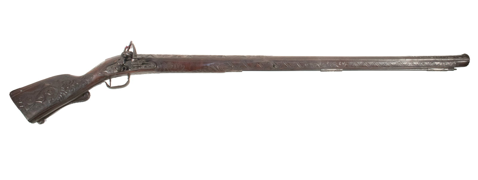 ENGRAVED FLINTLOCK LONG GUN (1 of 7)