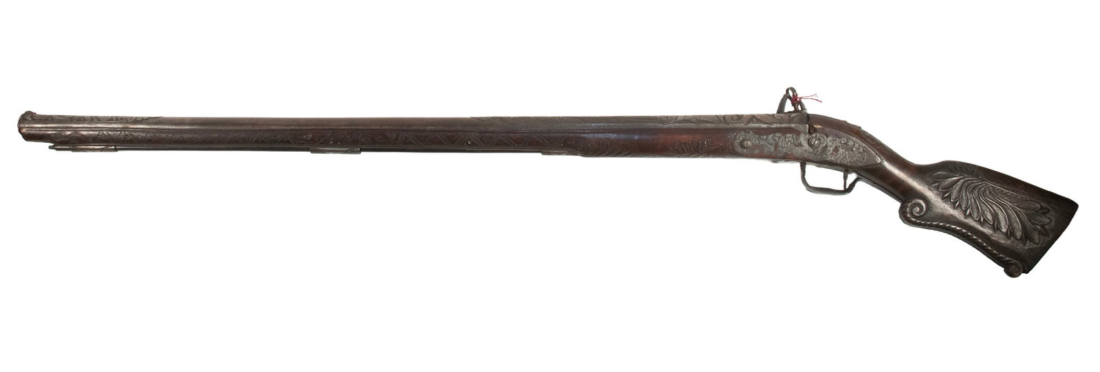 ENGRAVED FLINTLOCK LONG GUN - 5