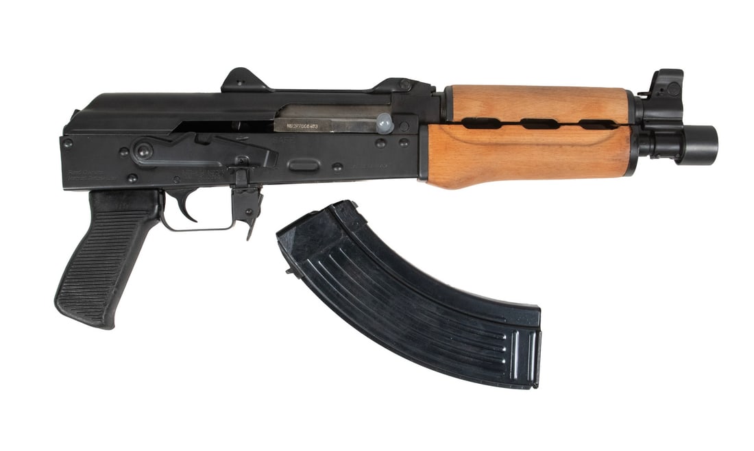ZASTAVA PAP M92 AK PISTOL, 7.62x39: ZASTAVA PAP M92 AK PISTOL, 7.62x39 An offering of an AK pistol made by Zastava of Serbia and imported to the U.S. by Century Arms. Modeled after the M92 carbine, the pistol features a black finish thr