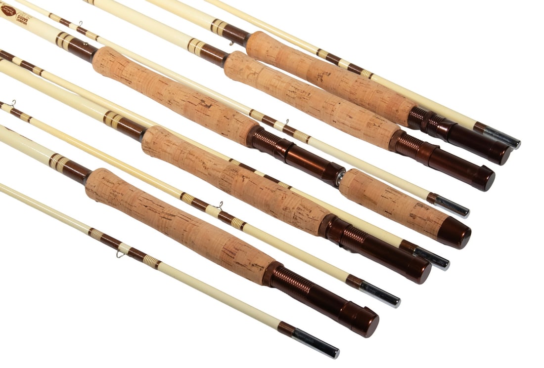 (3) MINT & (2) USED 1960'S GADABOUT GADDIS 7-8 1/2 FT FIBERGLASS CASTING RODS: (3) MINT & (2) USED 1960'S GADABOUT GADDIS 7-8 1/2 FT FIBERGLASS CASTING RODS Early 1960's Model (1) 5304, (2) no 5302 (1) no 5305 & (1) no 5301, by Harnell Co, Utica, NY. Three were never used, with