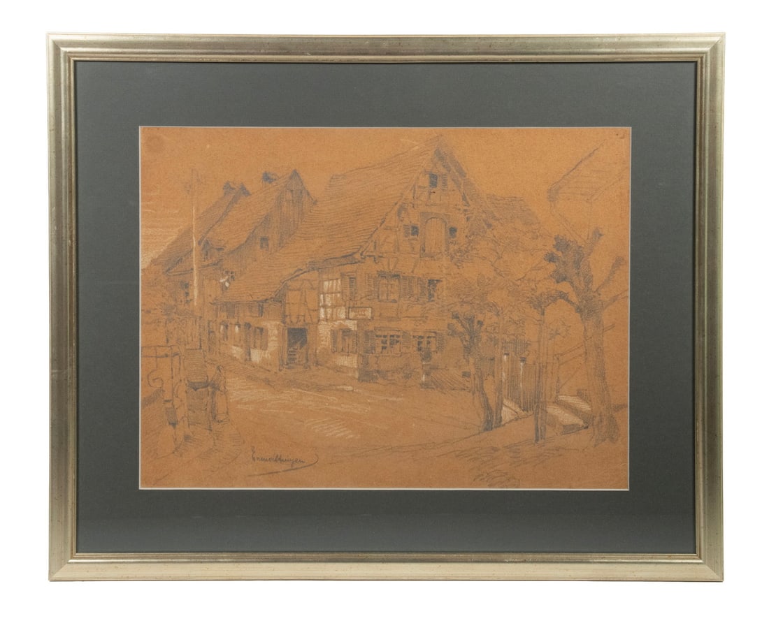 19TH C. GERMAN ARCHITECTURL DRAWING (1 of 3)