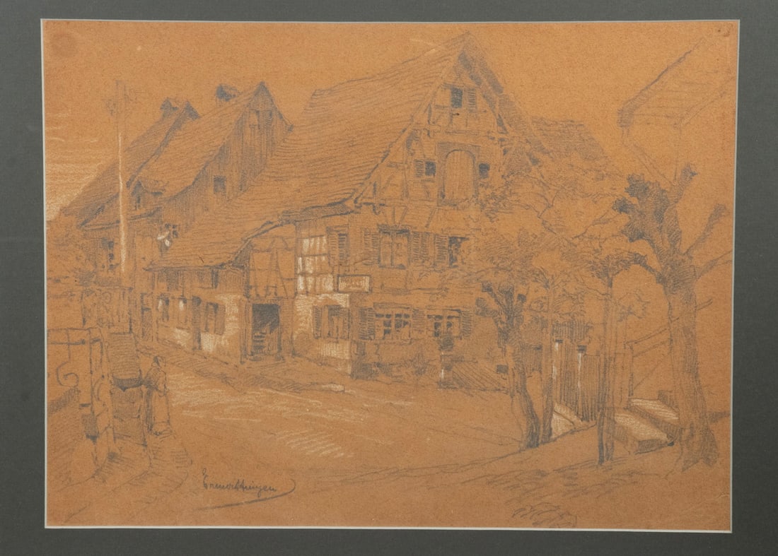 19TH C. GERMAN ARCHITECTURL DRAWING - 2