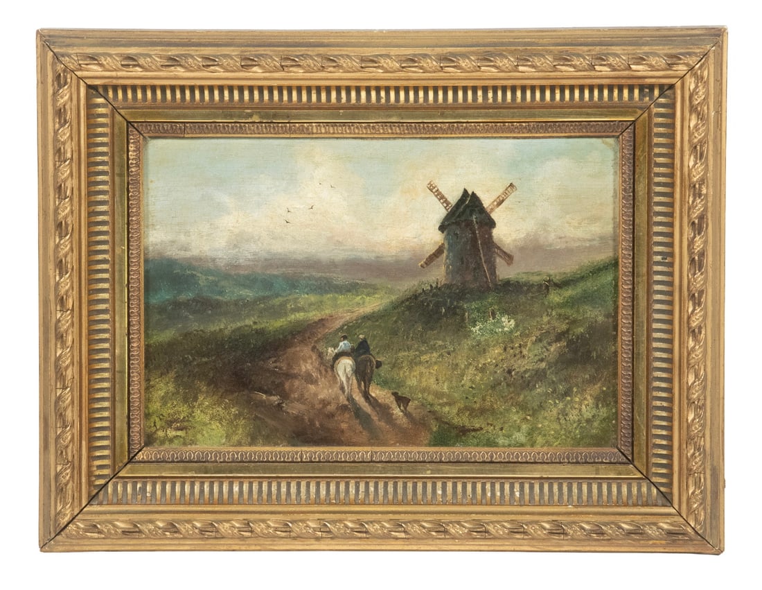 19TH C. SMALL LANDSCAPE WITH MILL (1 of 3)