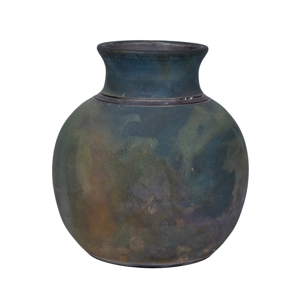 PARADISE POTTERY RAKU VASE BY ROBBRECHT TROOST (1 of 2)