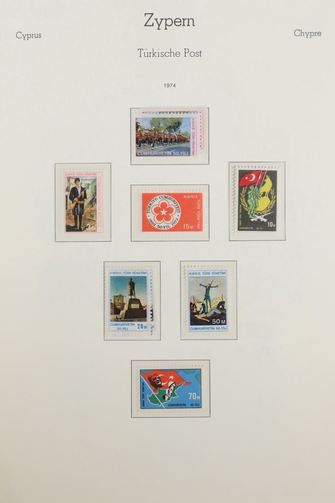 CYPRUS-TURKEY STAMP ALBUM & REPUBLIC OF CYPRUS STOCK BOOK (1 of 5)