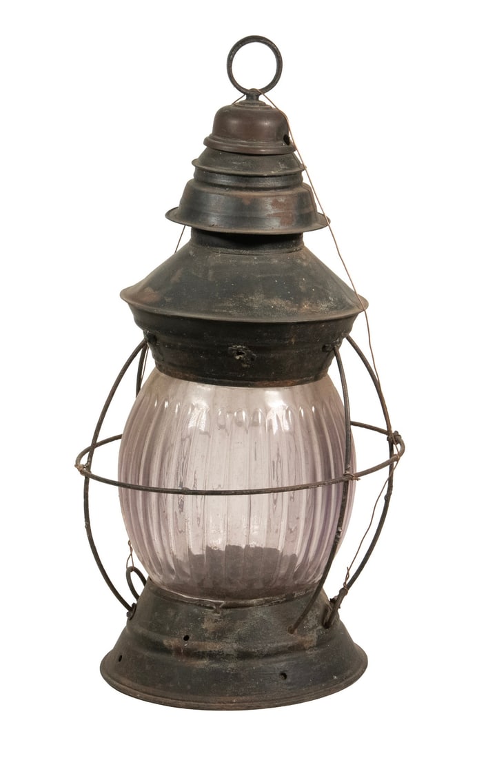 19TH C. GALVANIZED STEEL SHIP'S LANTERN (1 of 1)