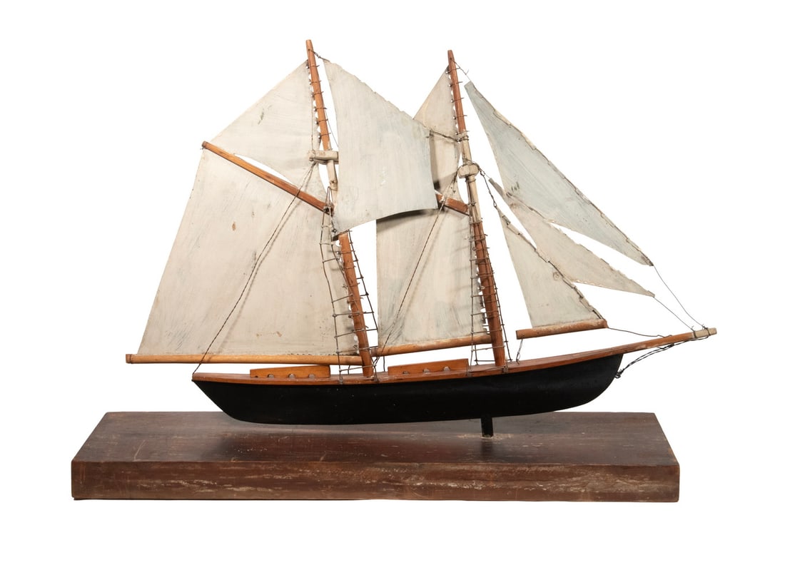 FOLK ART WEATHERVANE OF MAINE COASTAL SCHOONER (1 of 2)