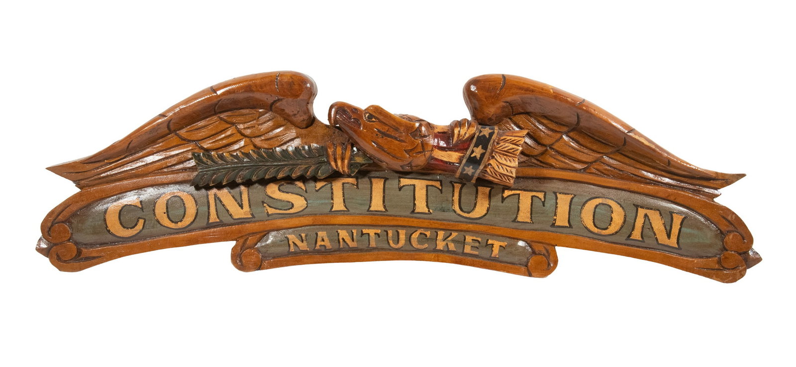 BELLAMY STYLE BOAT STERNBOARD PATRIOTIC CARVING (1 of 3)