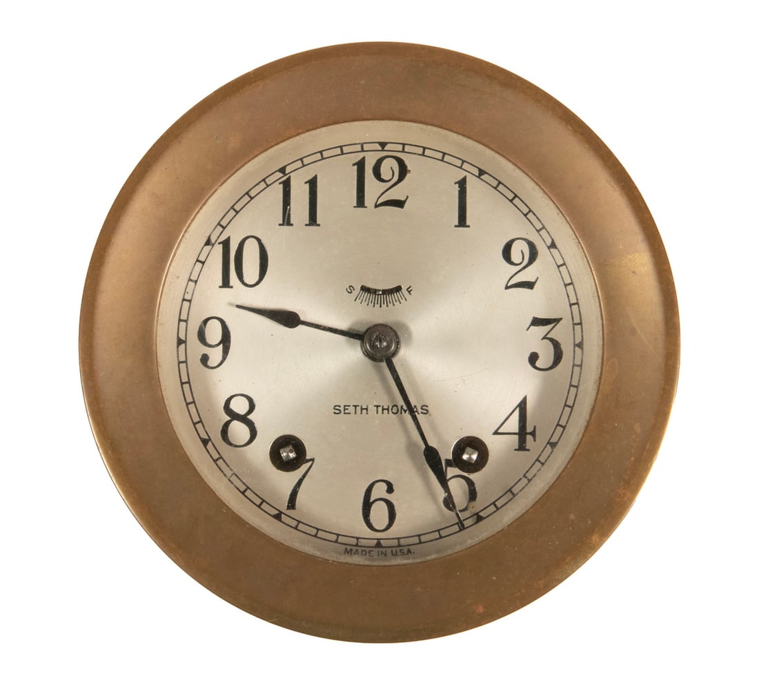 SETH THOMAS "MAYFLOWER 3" SHIPS CLOCK (1 of 2)