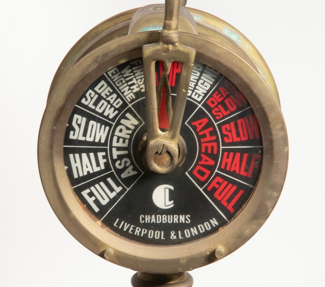 (2) BRASS CASED SHIP ENGINE ORDER TELEGRAPHS - 2