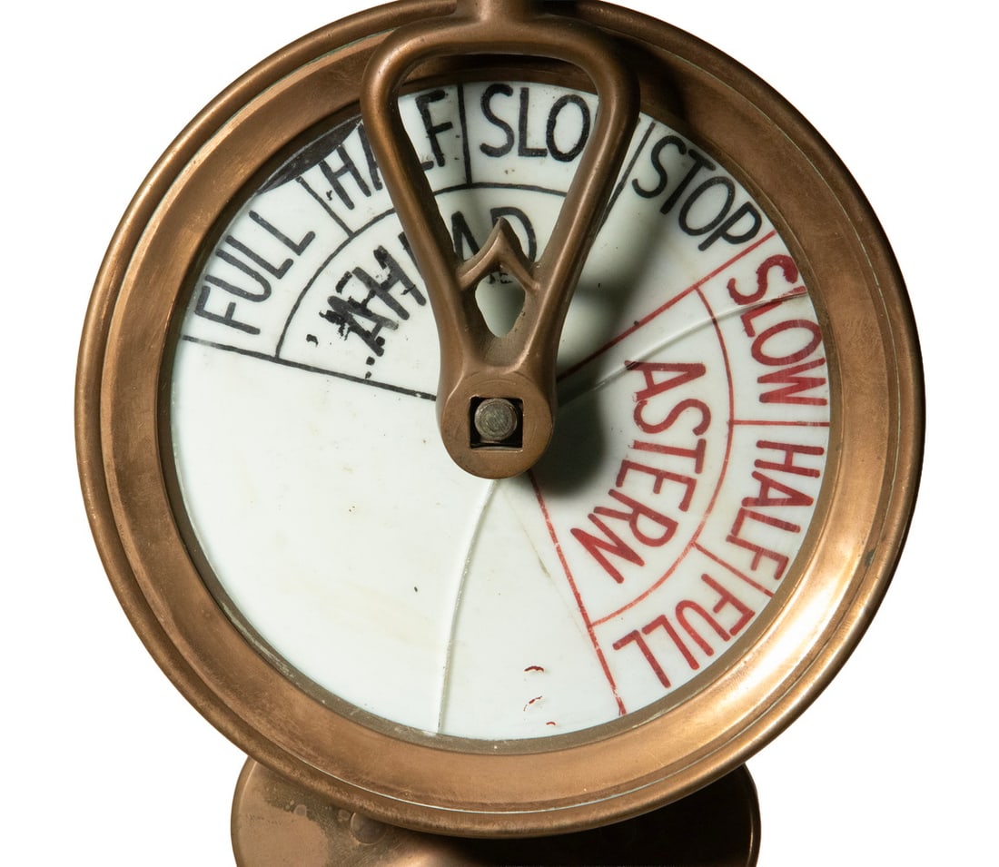 (2) BRASS CASED SHIP ENGINE ORDER TELEGRAPHS - 3