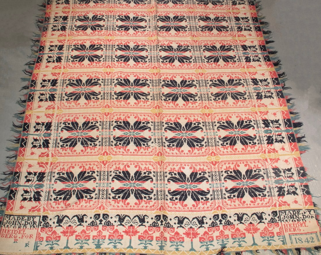 1842 PENNSYLVANIA JACQUARD COVERLET BY DORWARD (1 of 3)