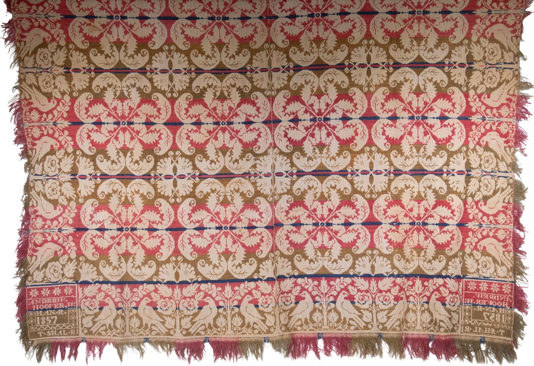 ANDREW HOOVER (HANOVER, PA) JACQUARD COVERLET (1 of 4)