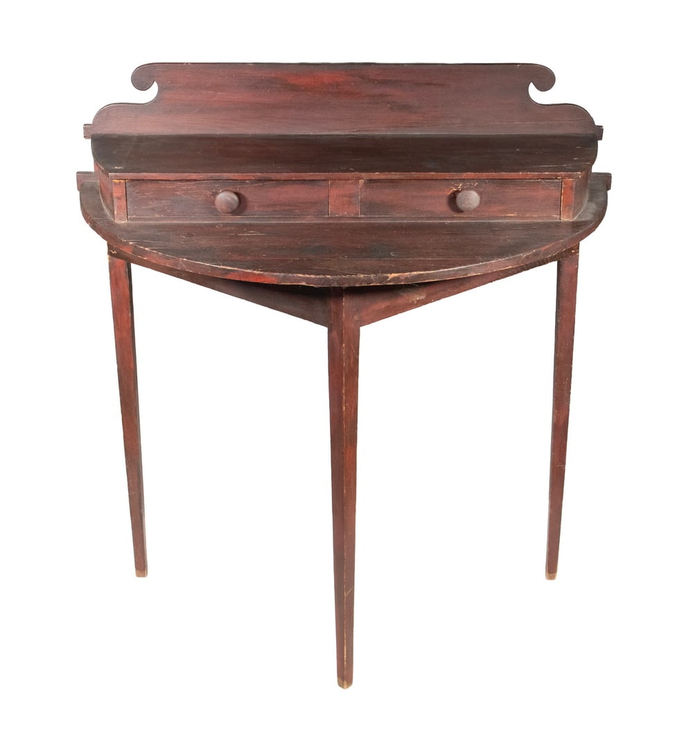 COUNTRY HEPPLEWHITE STYLE DEMILUNE DRESSING TABLE (1 of 3)