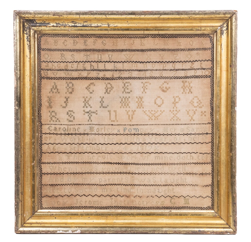 AMERICAN SAMPLER, CAROLINE POMPEY, 1819 (1 of 4)