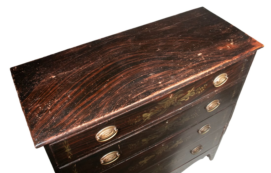 PAINT DECORATED HEPPLEWHITE CHEST - 2