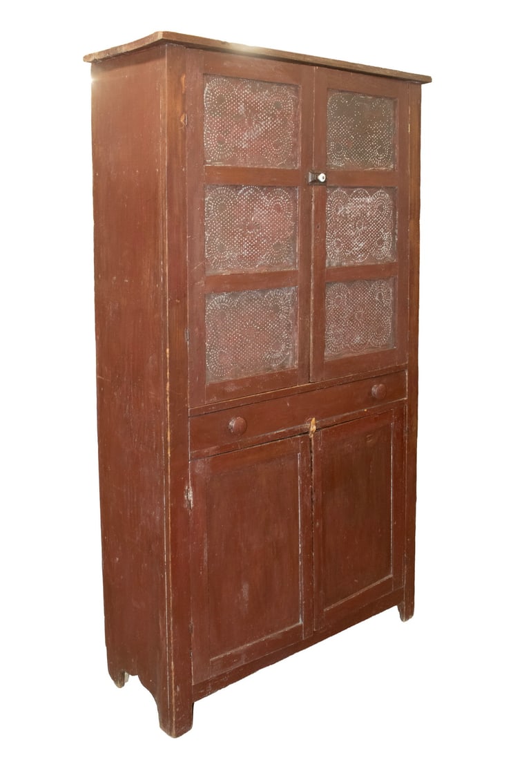 19TH C. TALL PAINTED PIE SAFE (1 of 4)