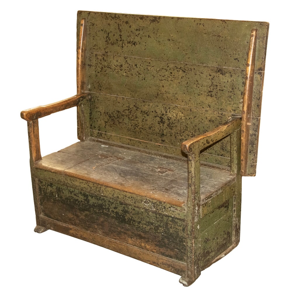 19TH C. CANADIAN BENCH TABLE (1 of 2)