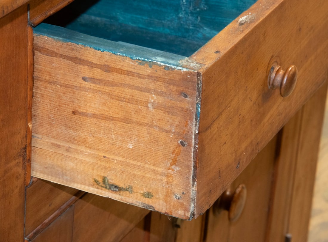 19TH C. CANADIAN SOLID CHERRY STEP-BACK CABINET - 3