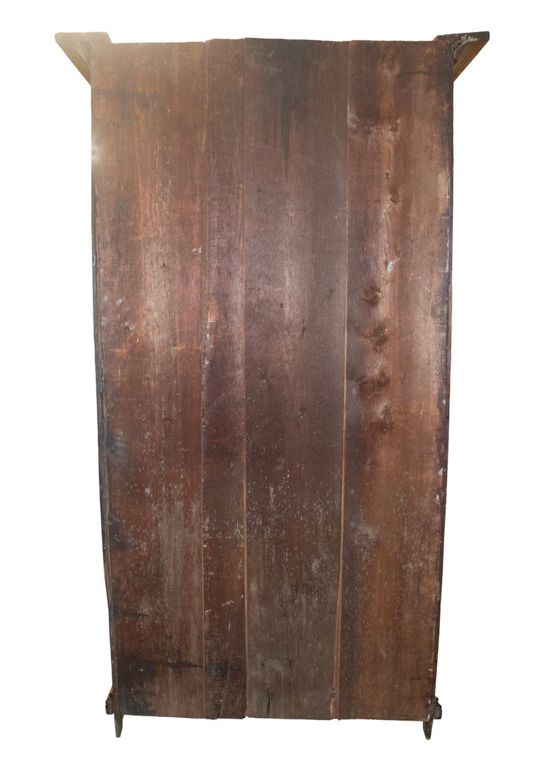 19TH C. CANADIAN SOLID CHERRY STEP-BACK CABINET - 4