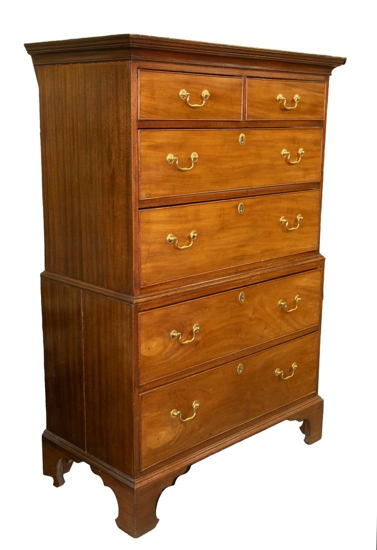 CIRCA 1790 MAHOGANY CHEST-ON-CHEST (1 of 4)
