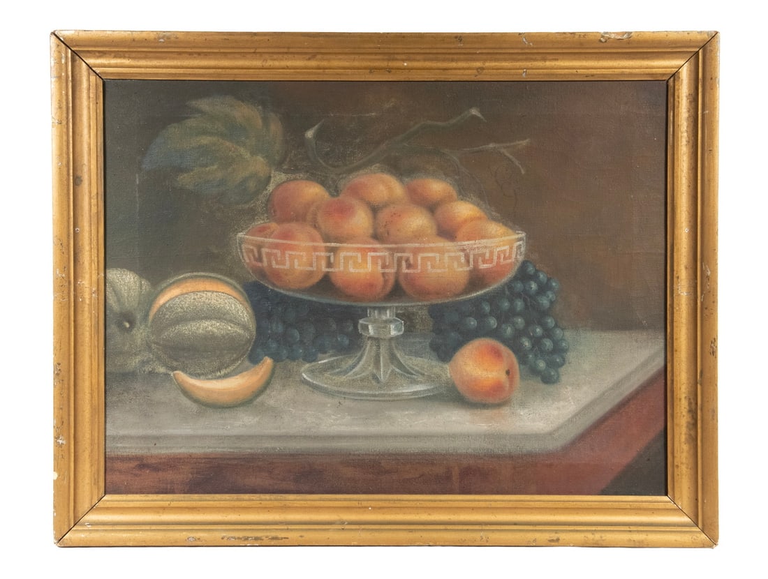 MID-19TH C. FRUIT STILL LIFE PAINTING (1 of 3)