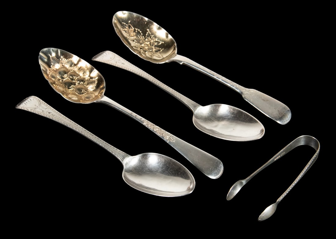 (5 PCS) ENGLISH STERLING SILVER FLATWARE (1 of 4)