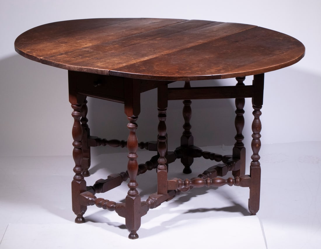 WILLIAM & MARY OVAL DROP-LEAF TABLE - 2