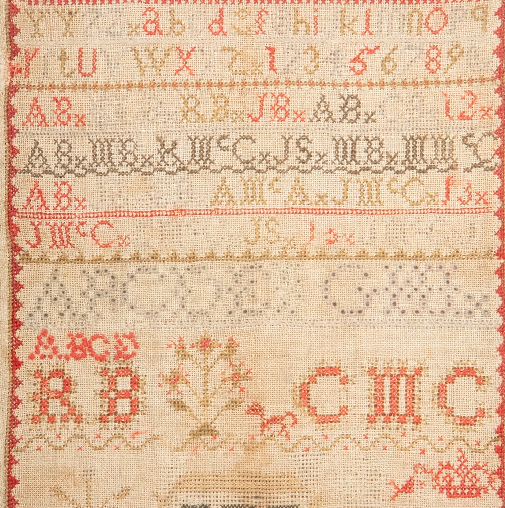 1830 BRITISH SAMPLER, FRAMED - 2