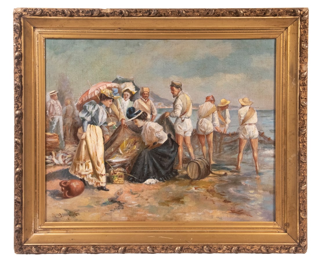 FRENCH POST-IMPRESSIONIST BEACH SCENE (1 of 5)