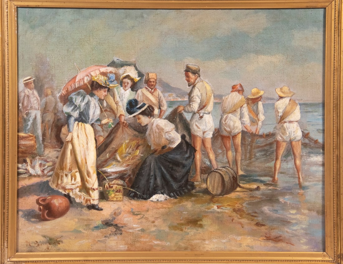 FRENCH POST-IMPRESSIONIST BEACH SCENE - 2