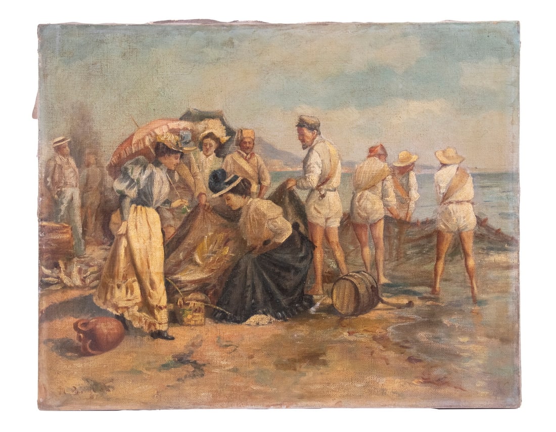 FRENCH POST-IMPRESSIONIST BEACH SCENE - 5