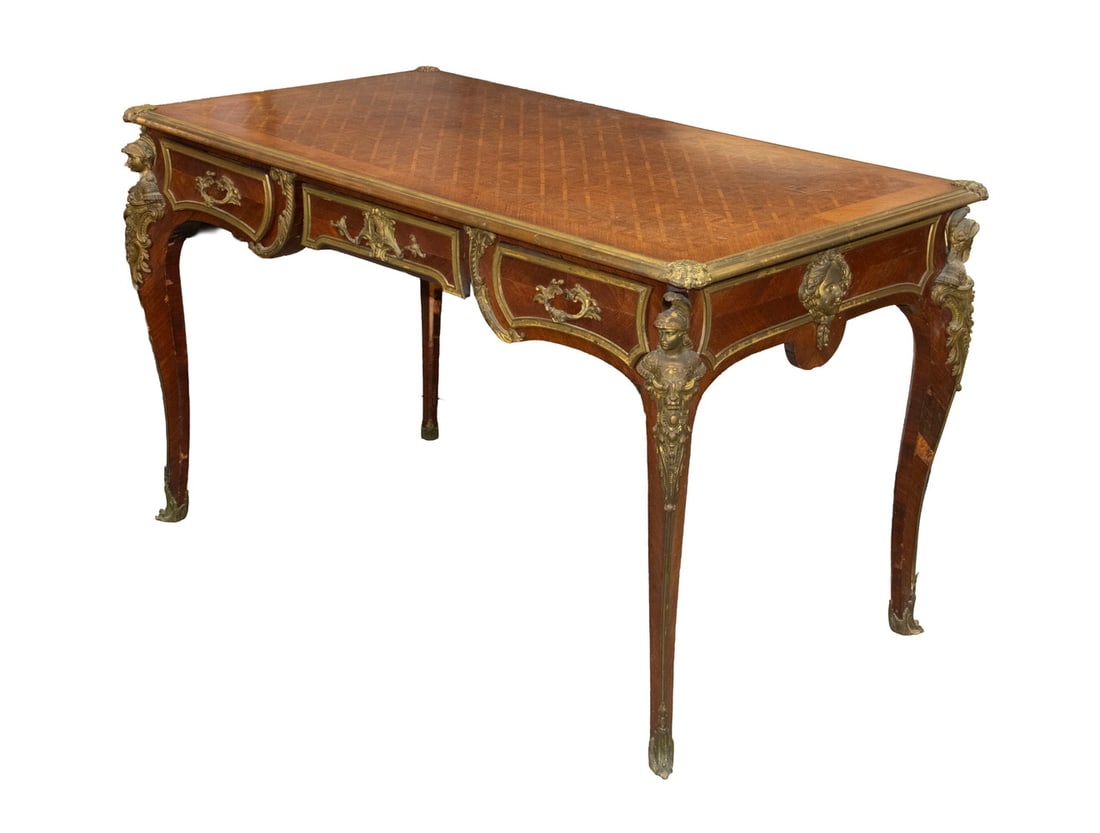 FRENCH LOUIS XVI STYLE BUREAU DESK (1 of 4)