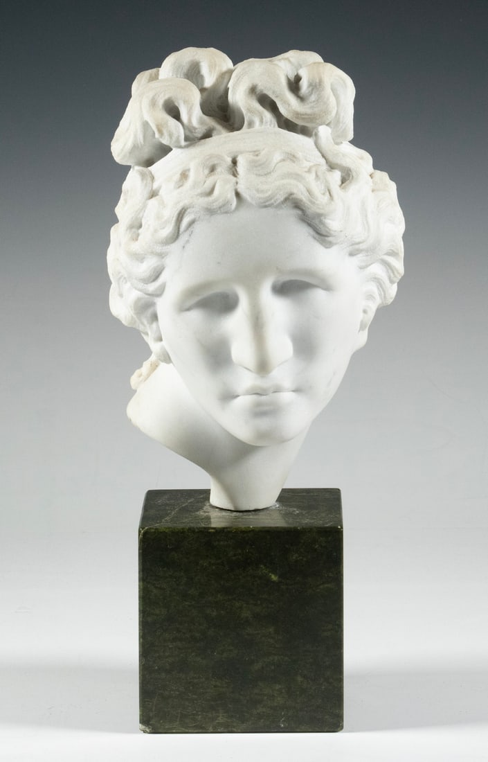 NEOCLASSICAL MARBLE BUST OF A CLASSICAL FEMALE (1 of 4)