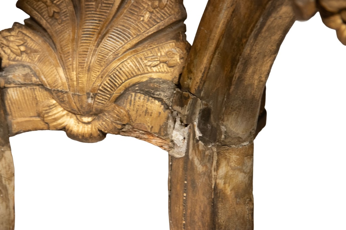 18TH C. ITALIAN ROCOCO MARBLE TOP CONSOLE TABLE - 4