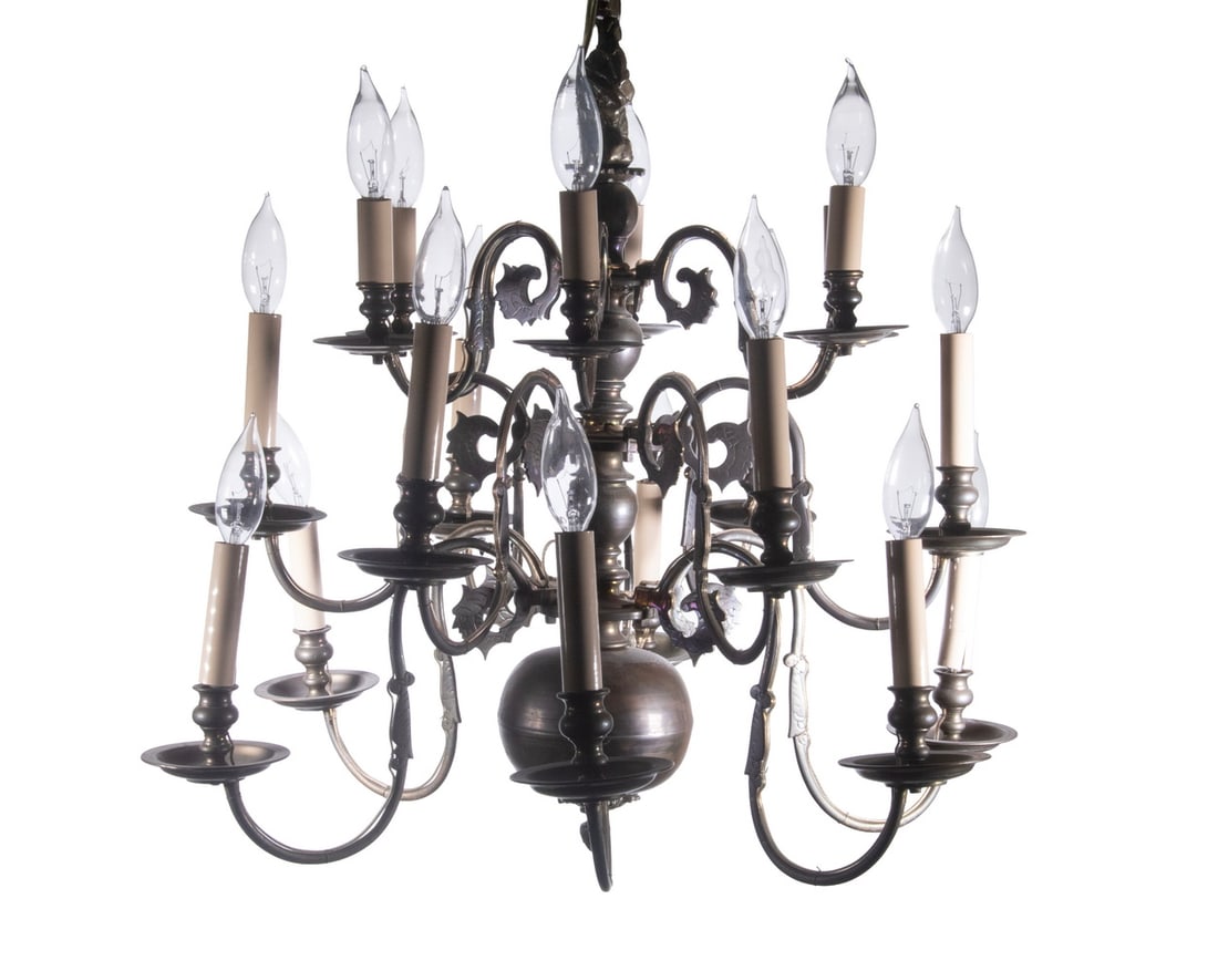 MEDIUM 18 ARM DUTCH BRASS CHANDELIER (1 of 1)